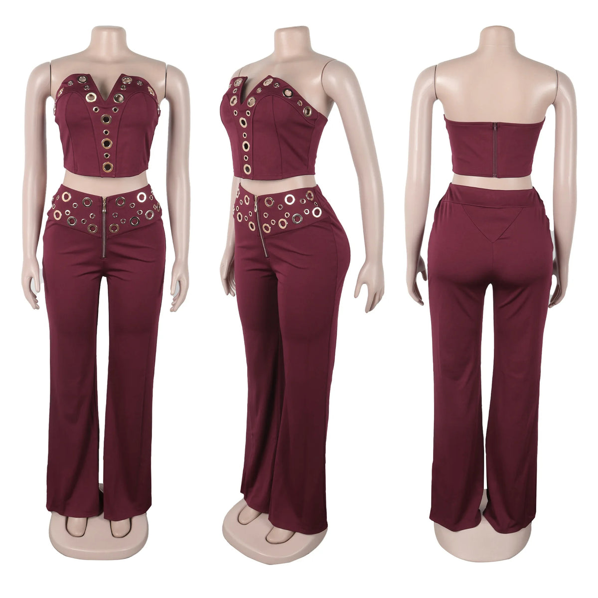 Goldhole set pant 2 pezzi Verde vista frontale | Dream Shop