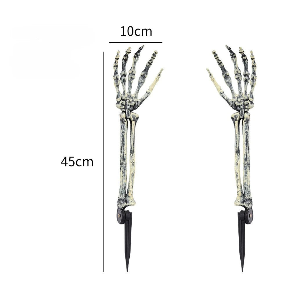 Scheletro Halloween mani e teschio 
Decorazione giardino realistica