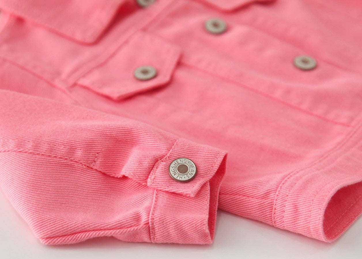 Mini giubbino jeans bimbo colors