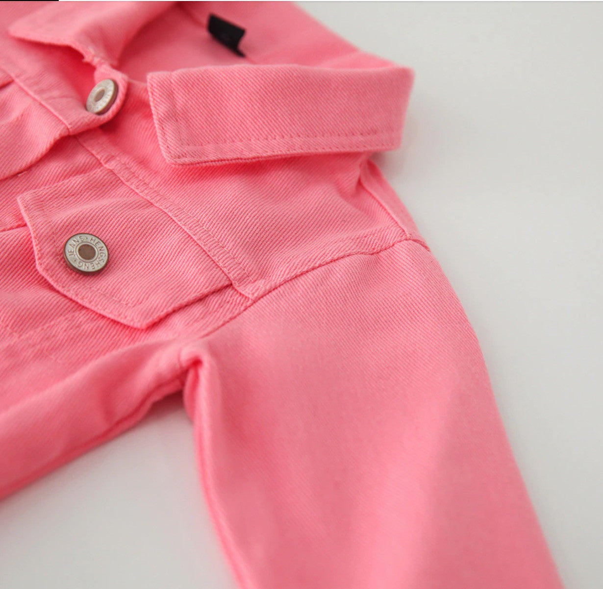 Mini giubbino jeans bimbo colors