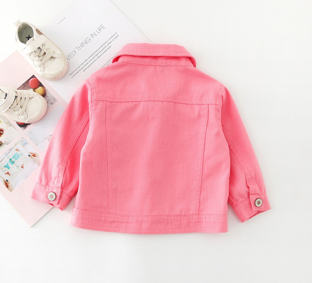 Mini giubbino jeans bimbo colors