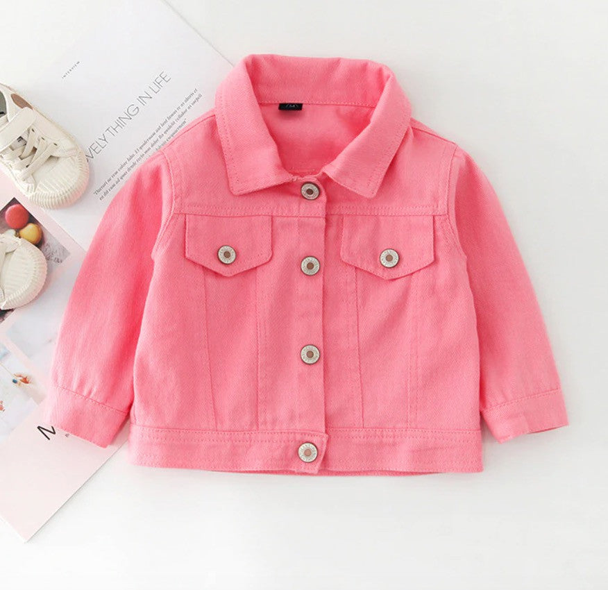 Mini giubbino jeans bimbo colors