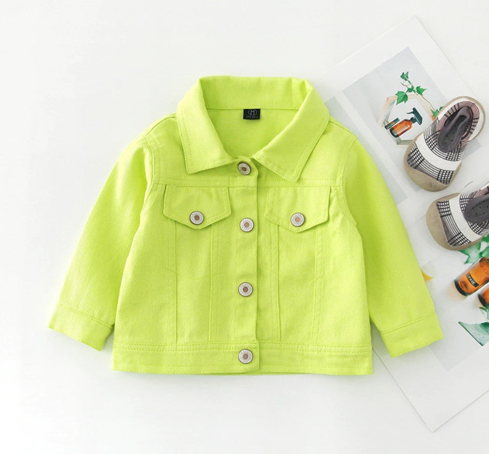 Mini giubbino jeans bimbo colors