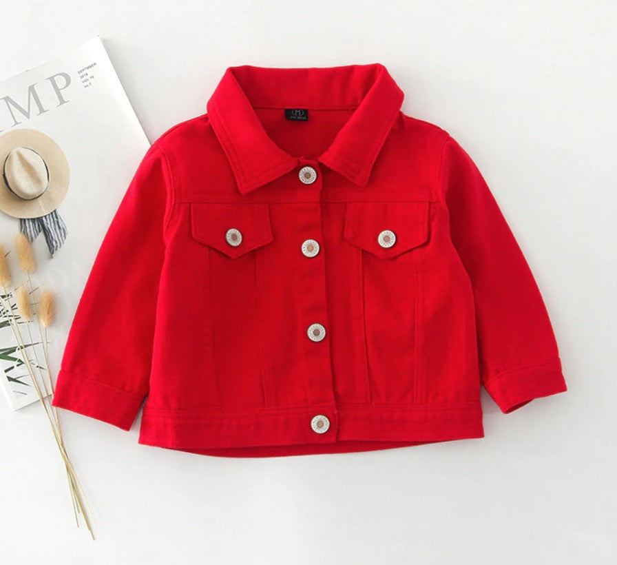 Mini giubbino jeans bimbo colors