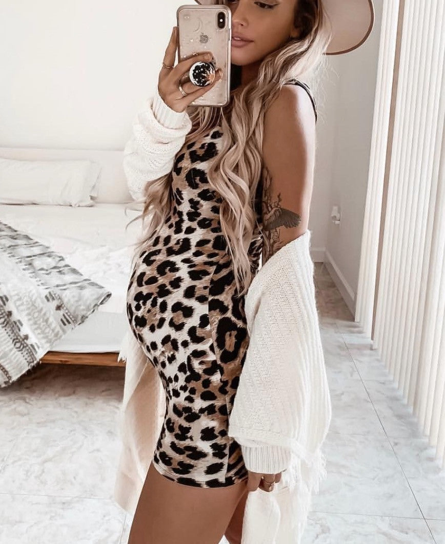 Abito premamam leopard