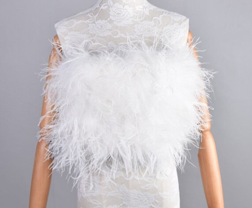 Top-gonna in piume di struzzo