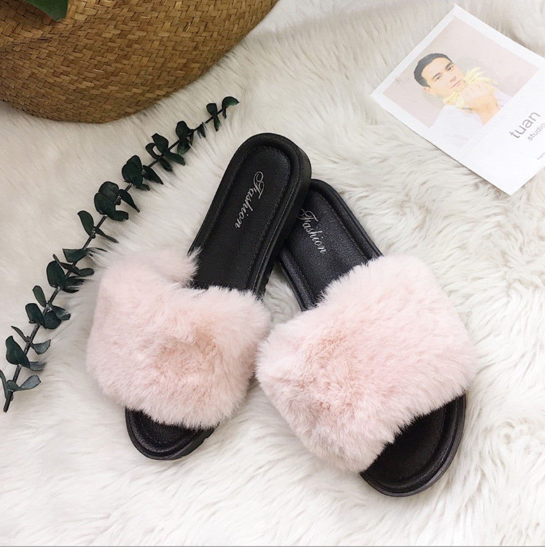 Ciabatte pelo sintetico