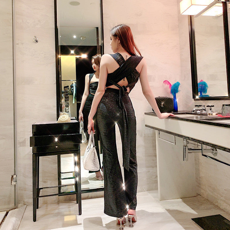 Completo lurex scollo cuore