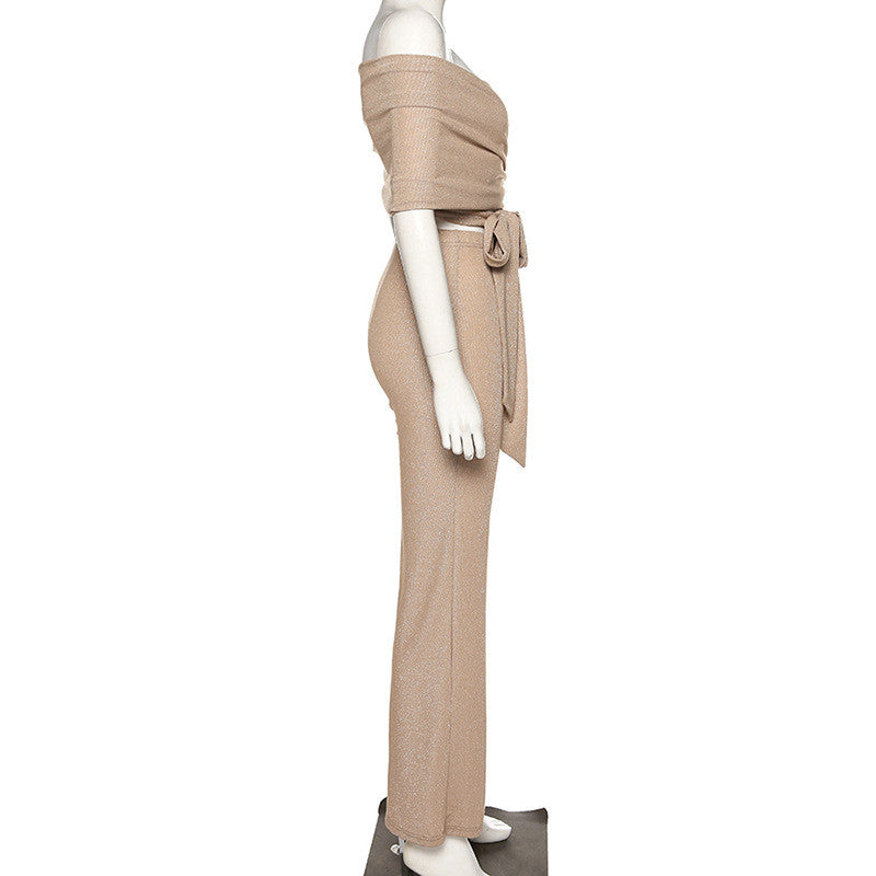 Completo lurex scollo cuore