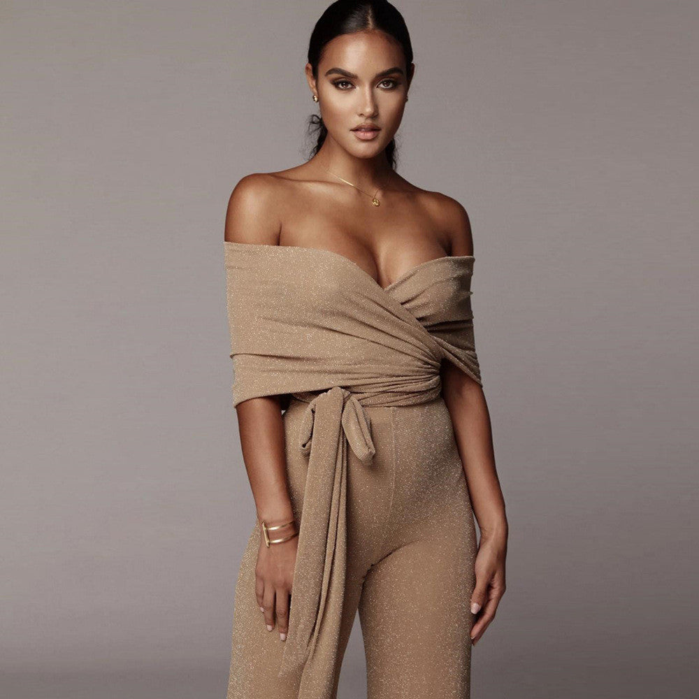 Completo lurex scollo cuore