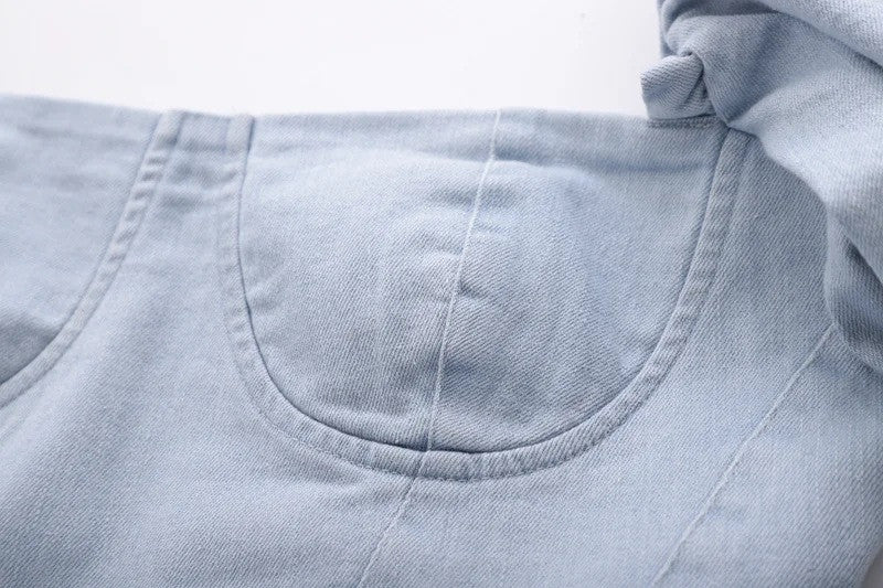 Toppino denim Mhary sbuffo