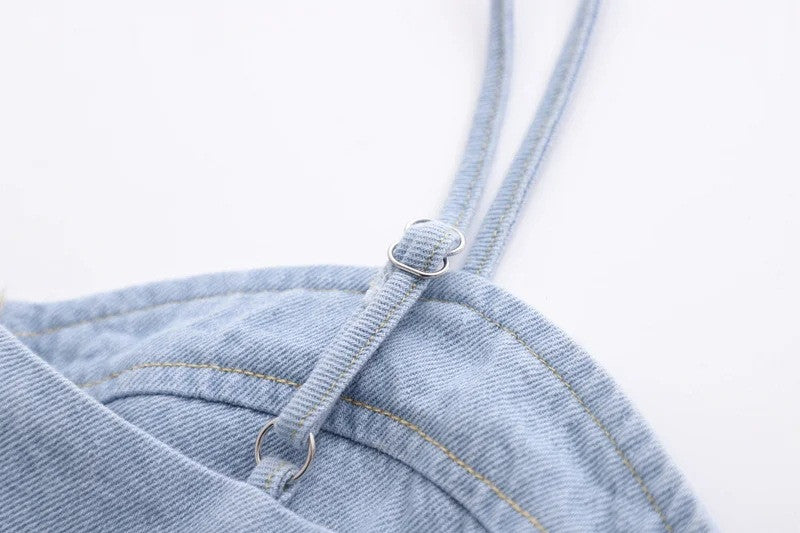 Toppino denim Shary sbuffo