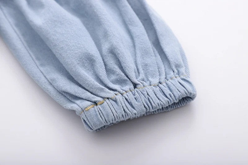 Toppino denim Shary sbuffo