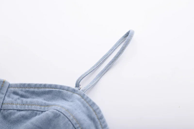 Toppino denim Shary sbuffo