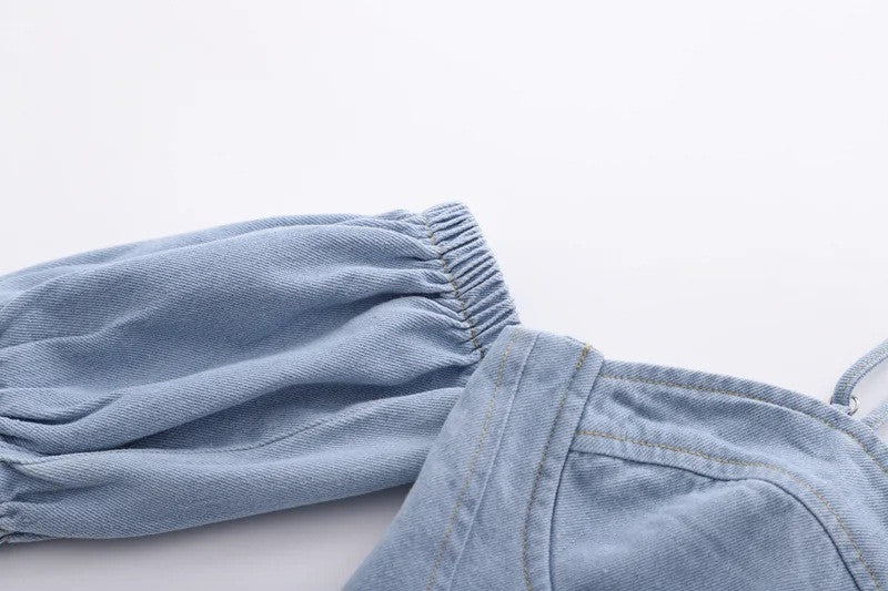 Toppino denim Shary sbuffo