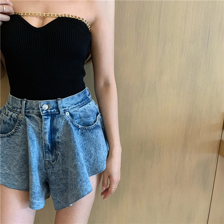 Shorts gonnellino jeans