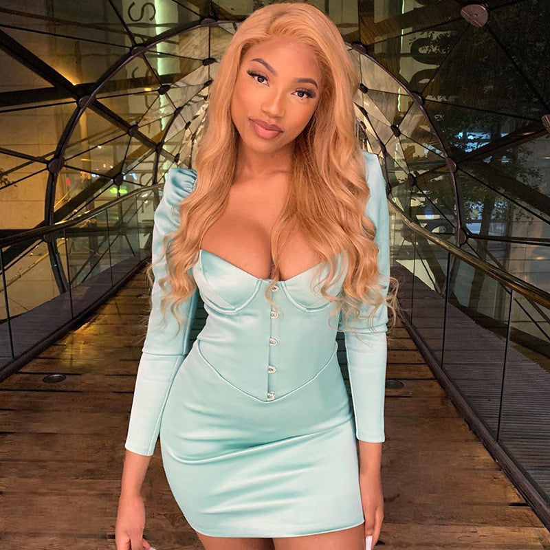 Dress in raso Bambola