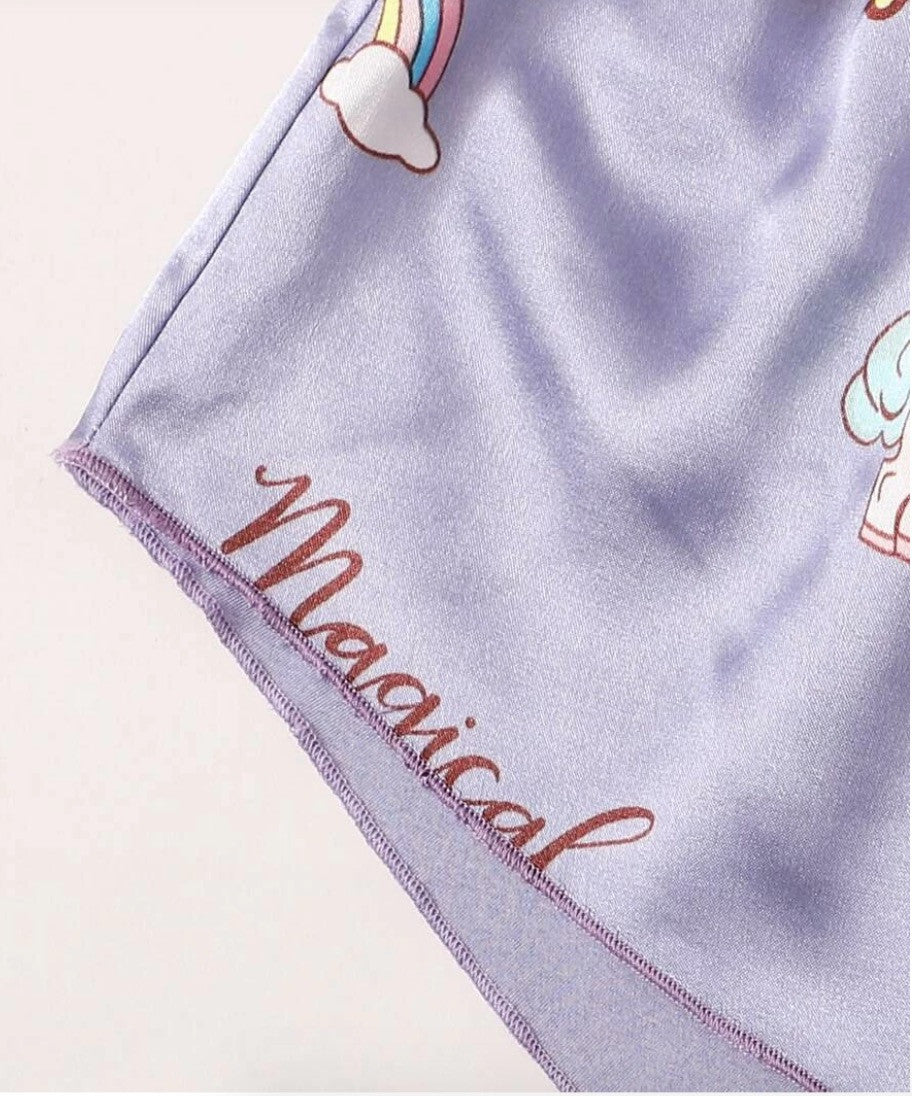 Pigiamino unicorni raso