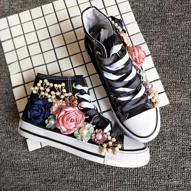 Sneakers wedding pearl