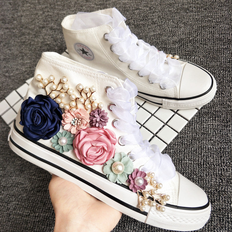 Sneakers wedding pearl