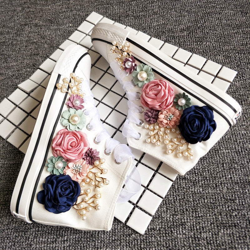 Sneakers wedding pearl