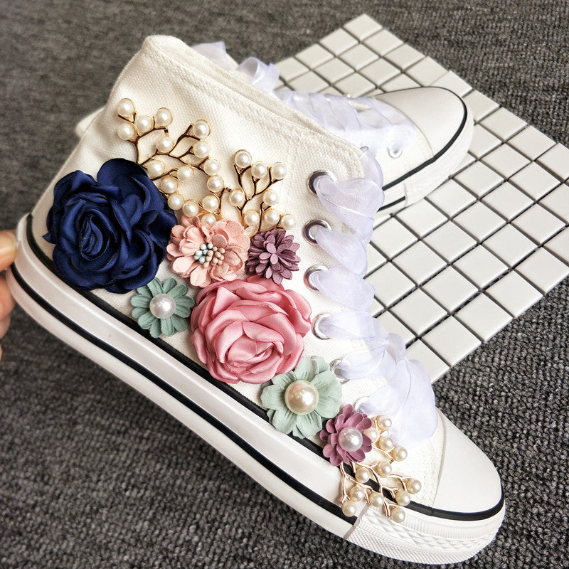 Sneakers wedding pearl