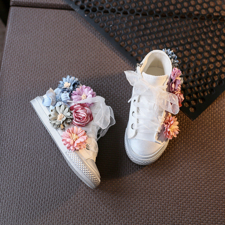 Sneakers baby-adult flower