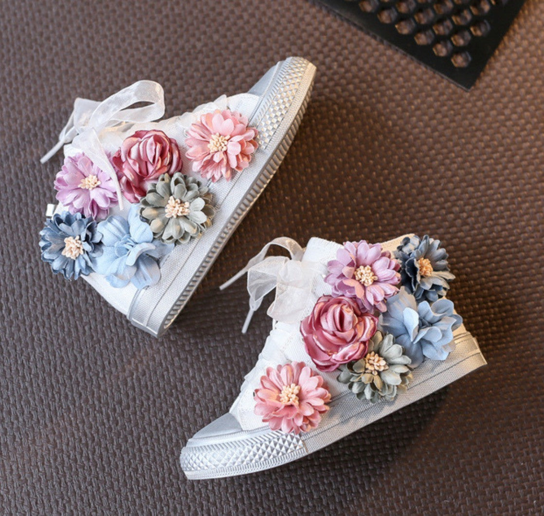 Sneakers baby-adult flower