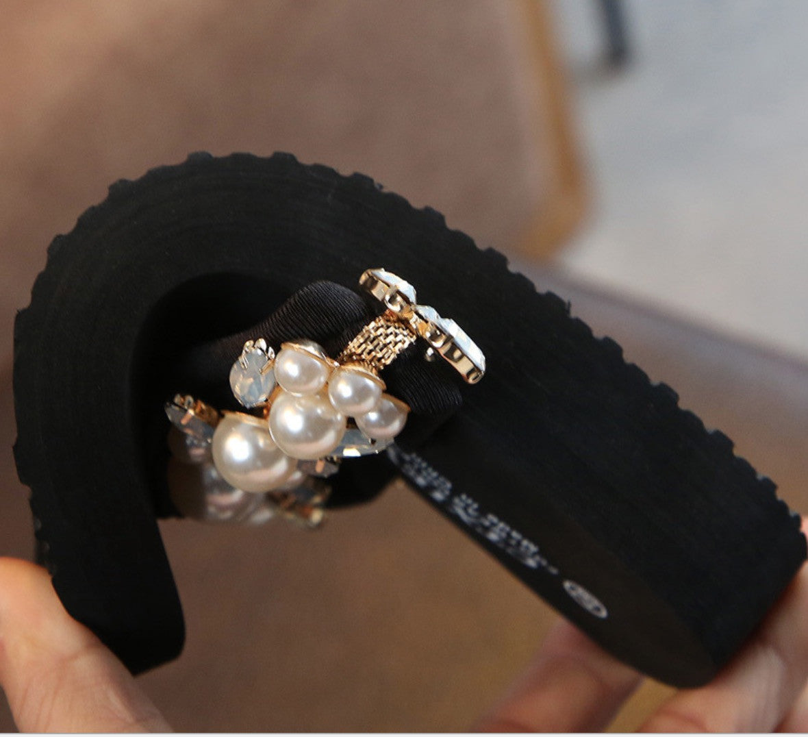 Infradito donna-bimba gioiello perle rose bianco