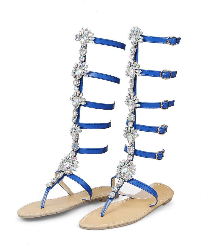 Sandali alti strass warrior