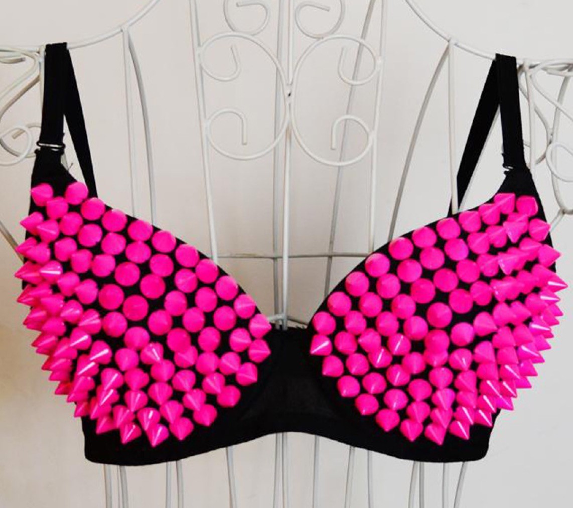 Reggiseno Borchiato Fluo