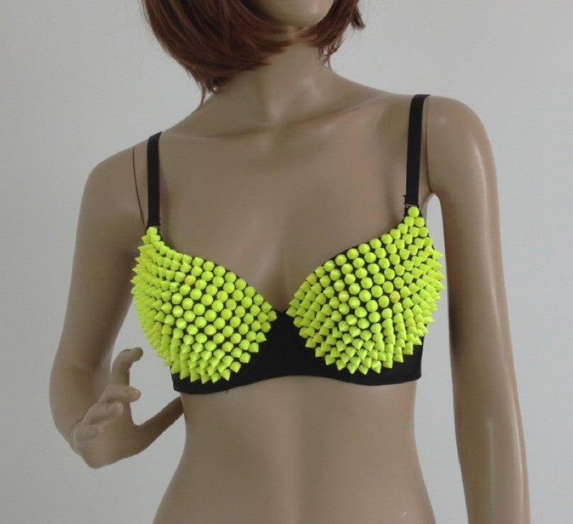 Reggiseno Borchiato Fluo