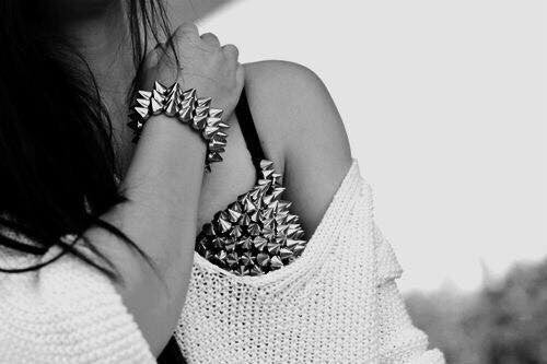 Reggiseno Borchiato Argento