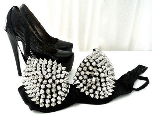 Reggiseno Borchiato Argento