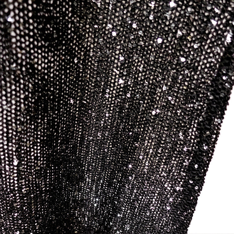 Abito lungo lamè girocollo