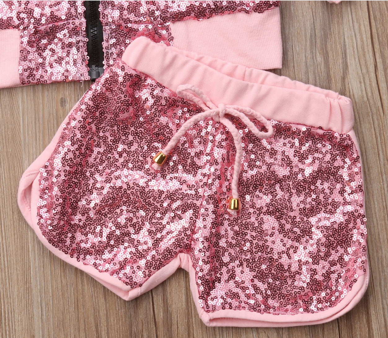 Completo bimba pailettes shortys