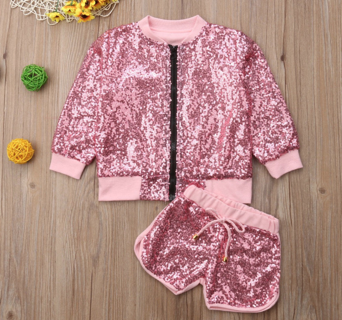 Completo bimba pailettes shortys