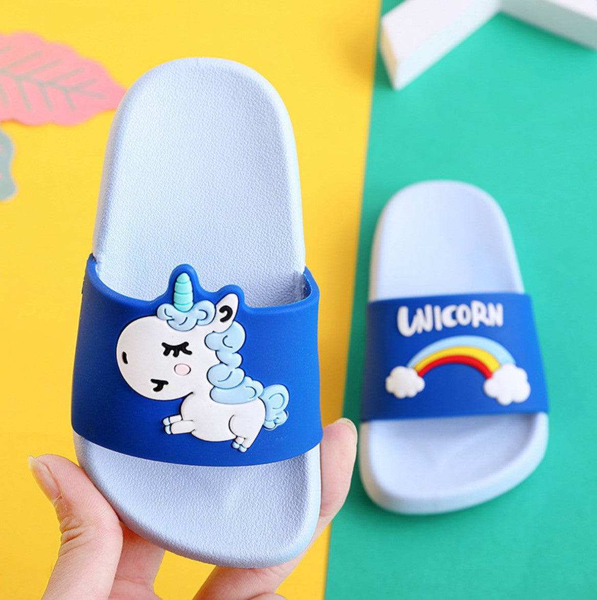 Ciabattine baby unicorn pvc