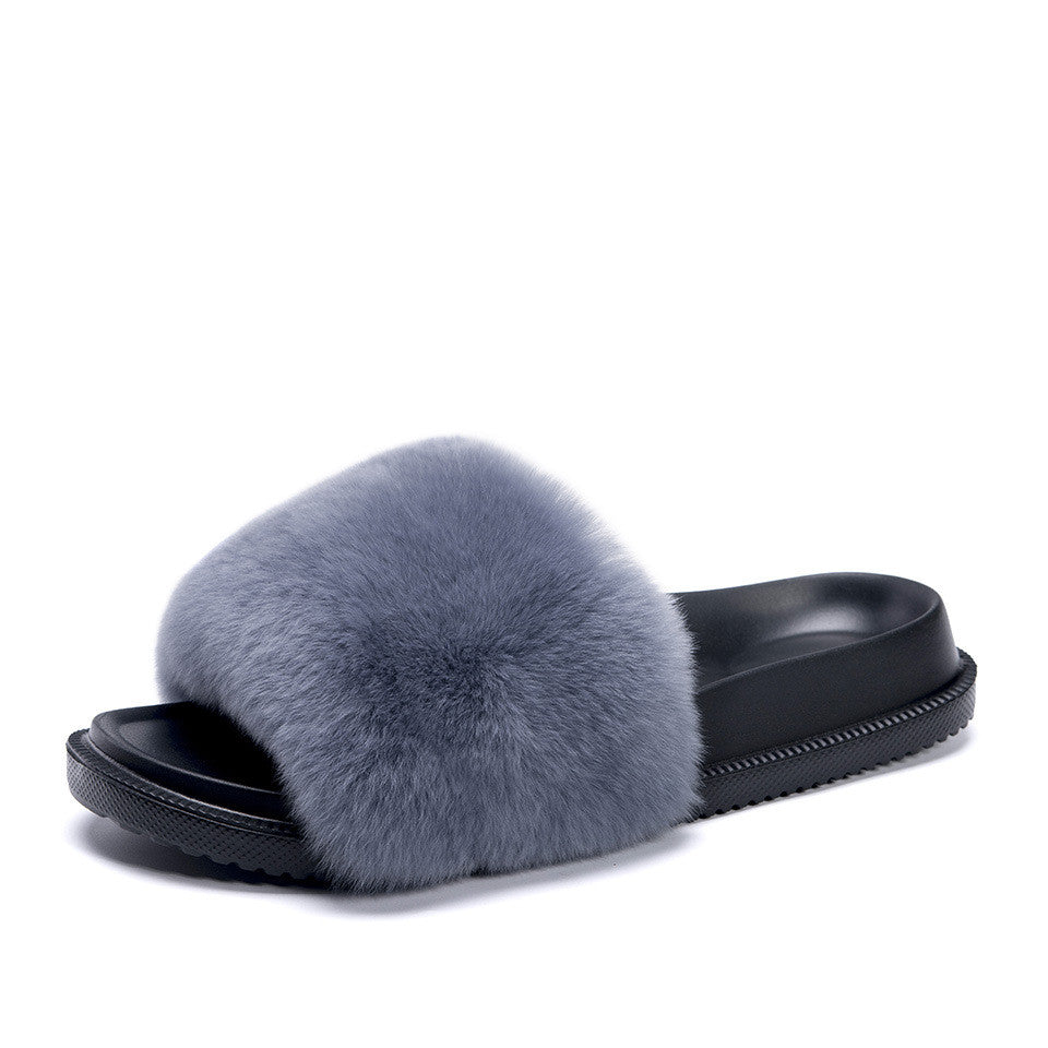 Ciabatte pelose leopard