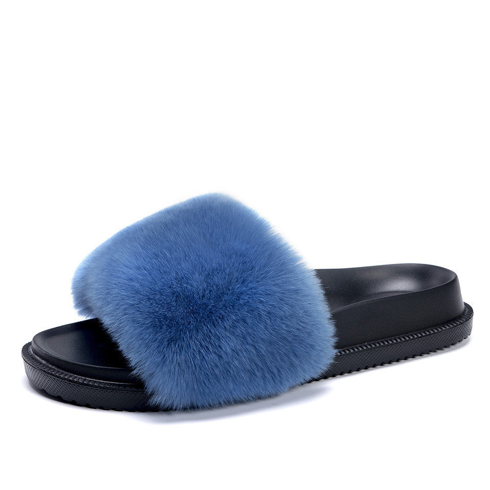 Ciabatte pelose leopard