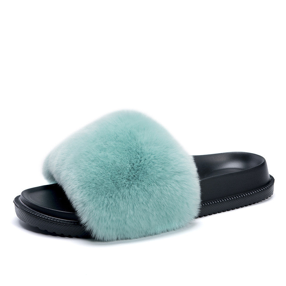 Ciabatte pelose leopard