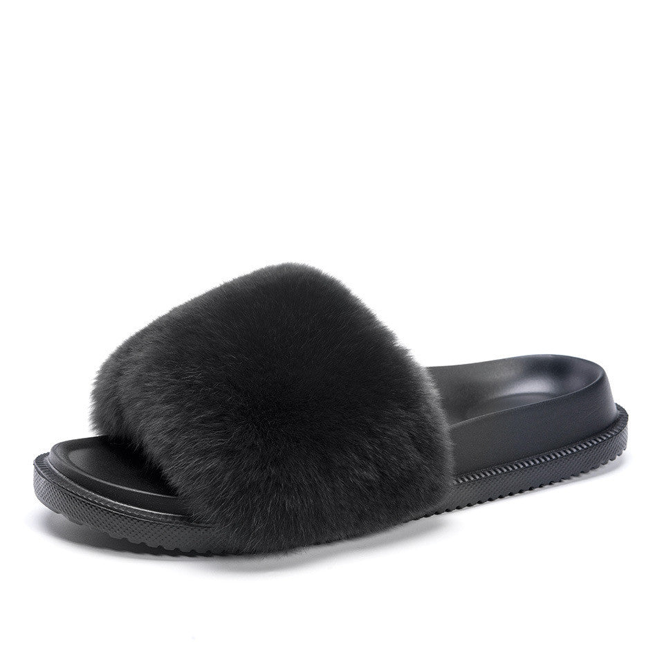 Ciabatte pelose leopard