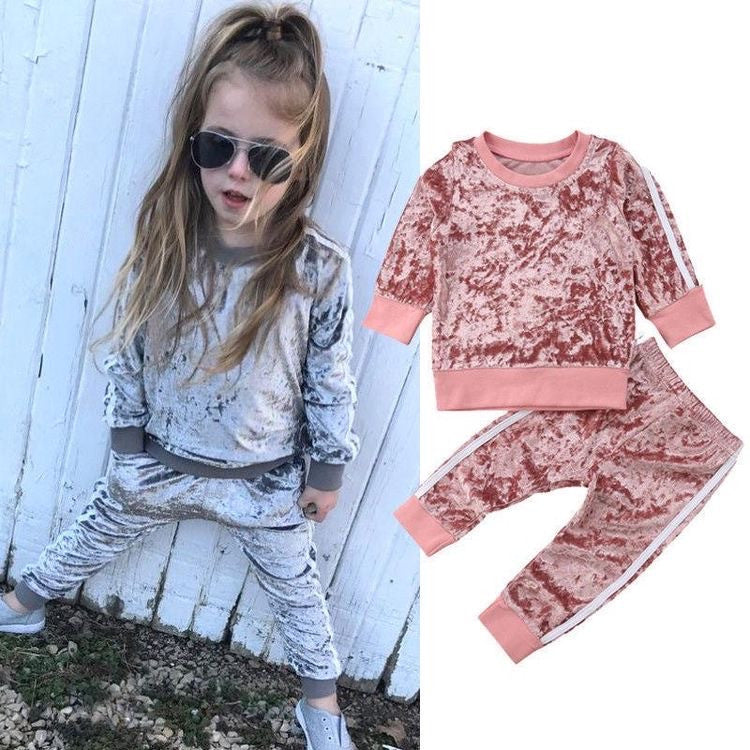 Tuta velluto righe bimbo