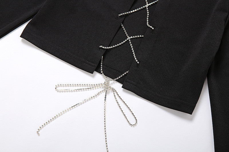 Maglia incrocio-strass