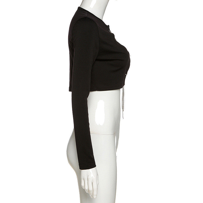 Maglia incrocio-strass