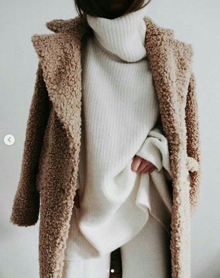 Cappotto lana riccia