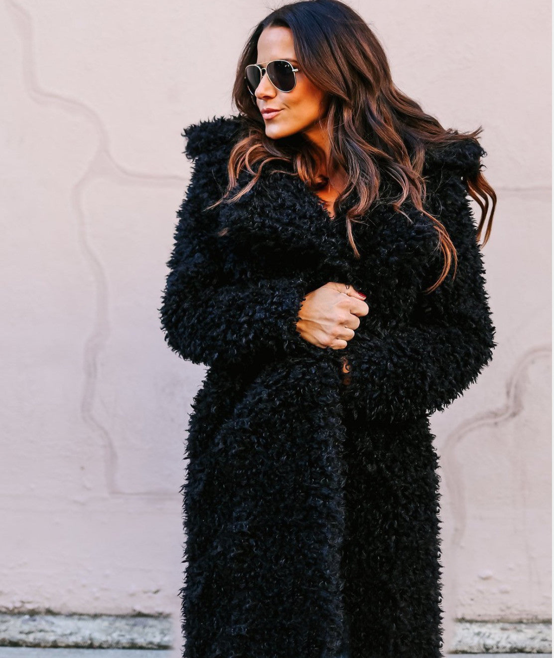 Cappotto lana riccia