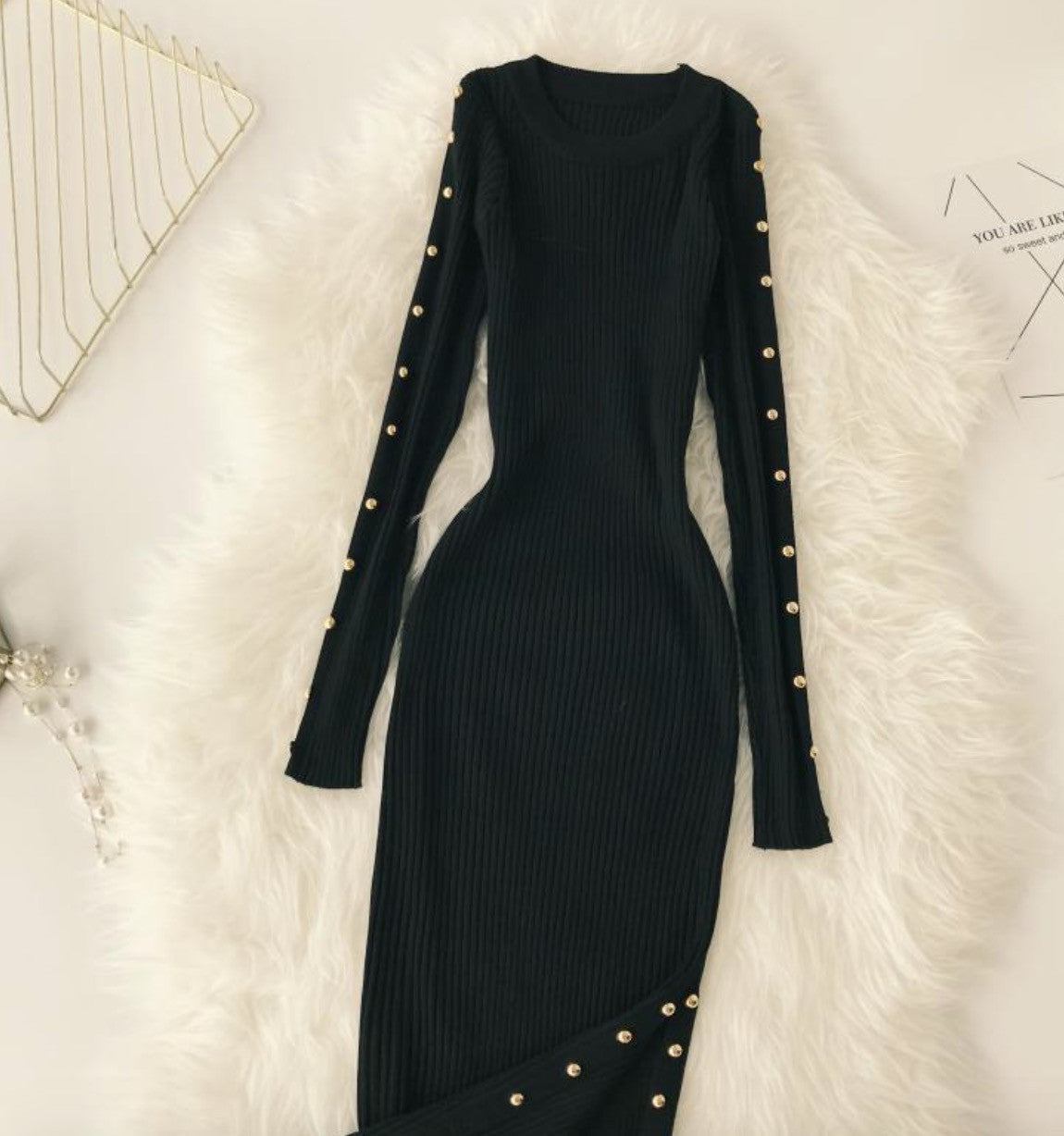 Abito maglia buttones