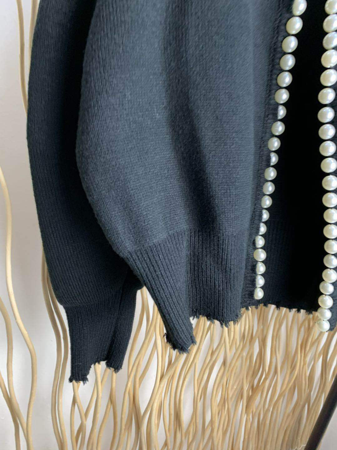 Cardigan bordo perle