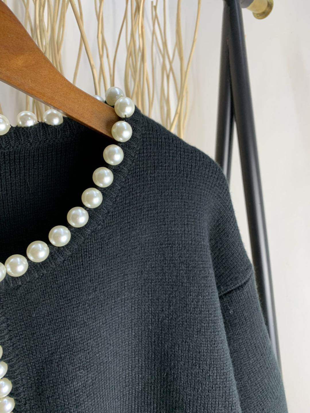 Cardigan bordo perle